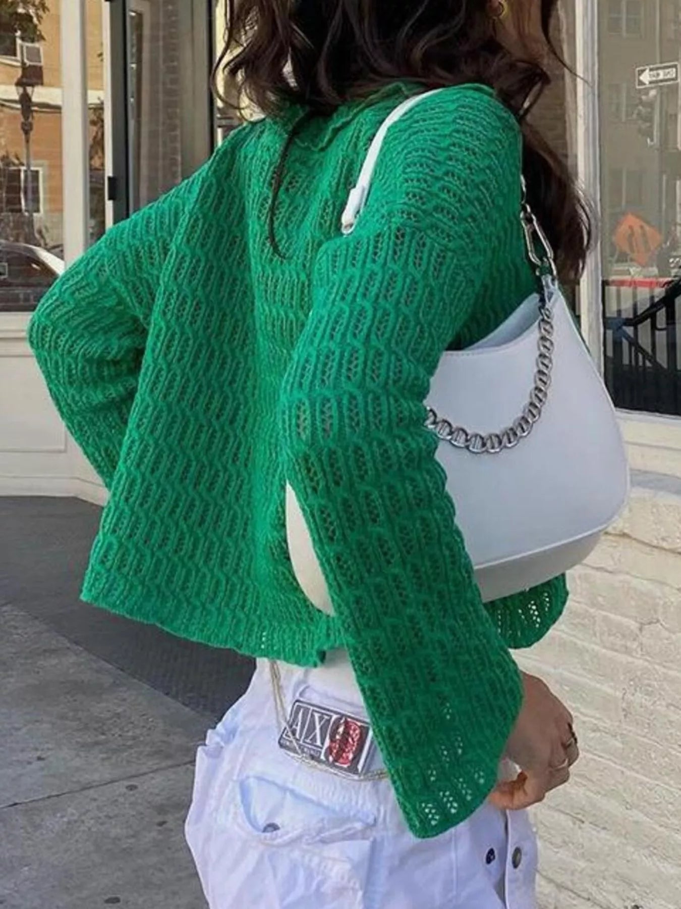 Sarah Express Women's Knit Button-Down Cardigan