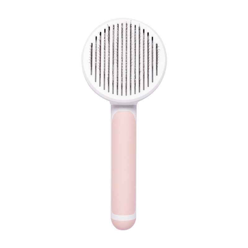 Sarah Express Self-Cleaning Pet Grooming Brush for Cats & Dogs - 232 Steel Needles Massage Comb Pink