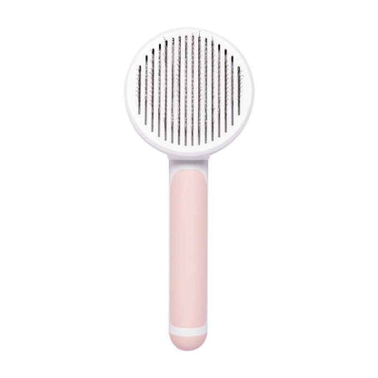 Sarah Express Self-Cleaning Pet Grooming Brush for Cats & Dogs - 232 Steel Needles Massage Comb Pink