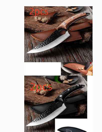 Sarah Express Professional Butcher Knife Set - High Carbon Steel Boning Knife Sheath Two black and two brown Set