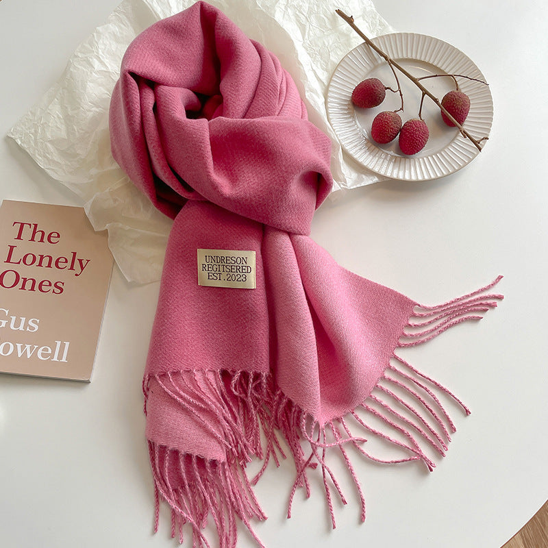 Sarah Express Women's Double-Sided Cashmere-Feel Scarf Winter Warm Oversized Wrap Fall Winter Casual