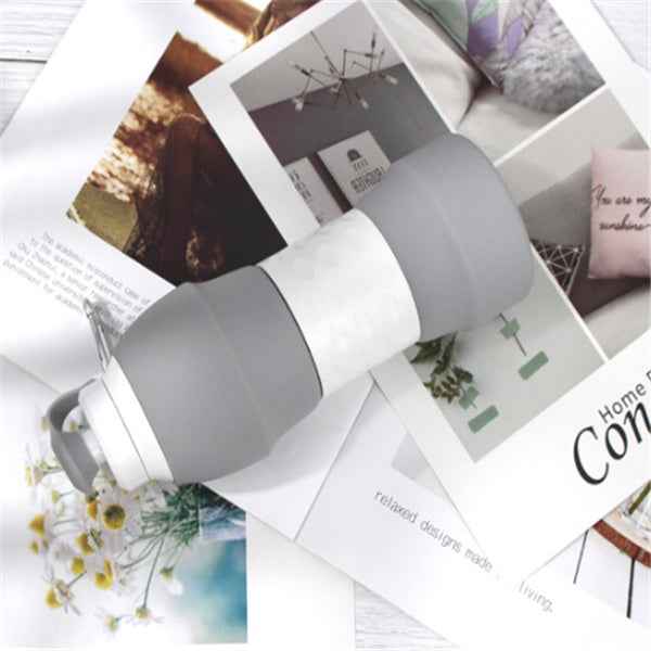 Sarah Express Collapsible Silicone Water Bottle - Portable Foldable Sports Bottle 580ml