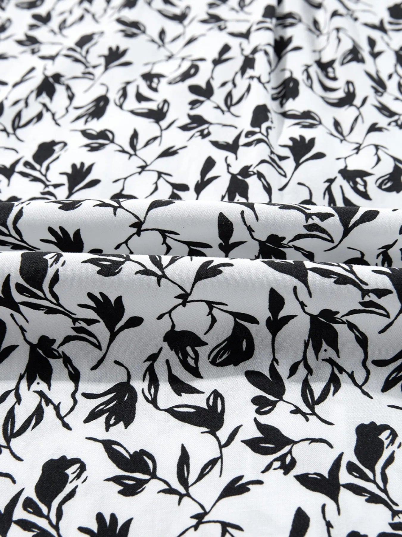 Sarah Express Women's Floral Button Down Long Sleeve Shirt - Ruffled Viscose Blouse