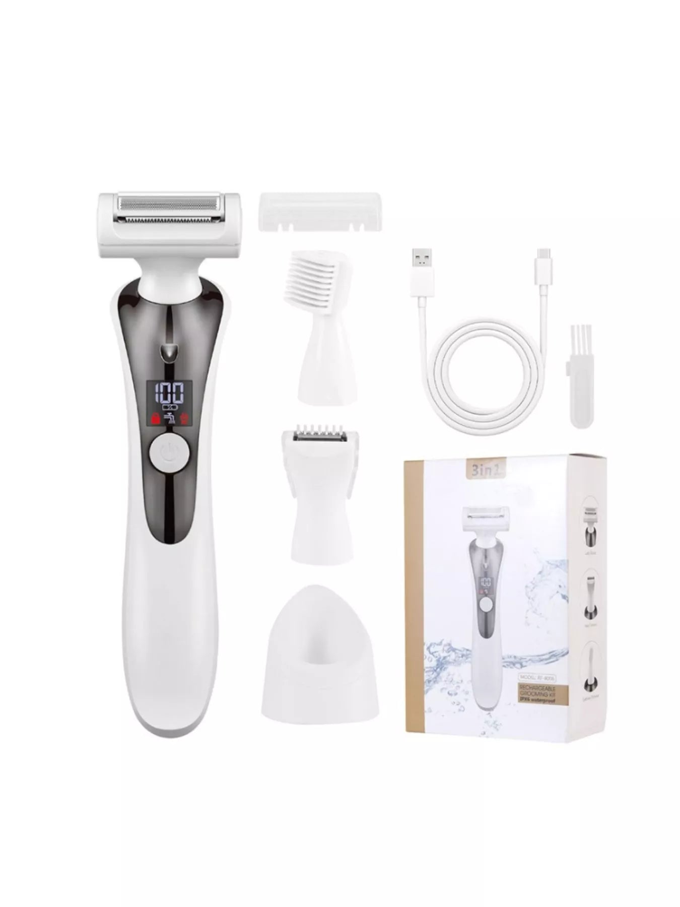 Sarah Express Women's Electric Hair Removal Epilator - Multifunctional Rechargeable Body & Face Trimmer