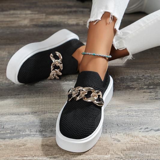 Sarah Express Chain Flats Breathable Mesh Shoes