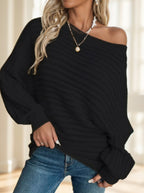 A Solid-color Long-sleeved Shirt With A Large Collar For Ladies