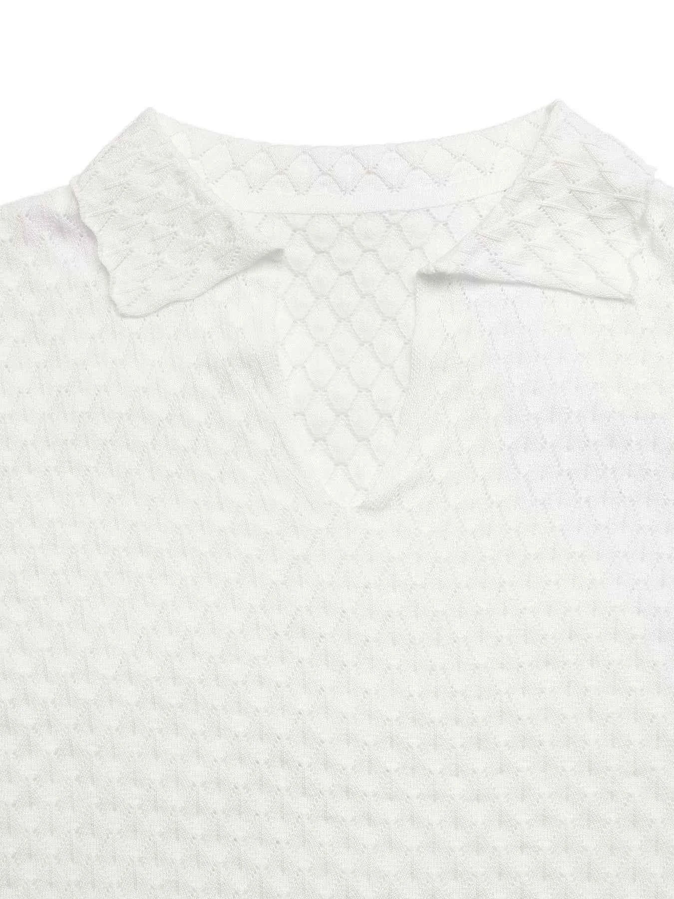 Textured Short Sleeve Knit Top