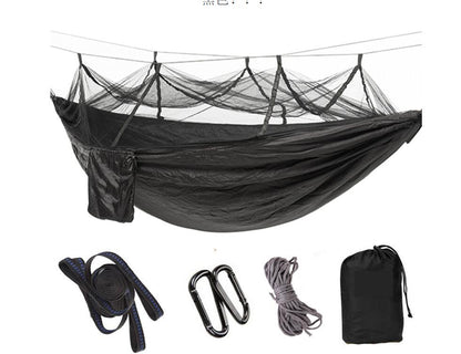 Portable Camping Hammock with Mosquito Net - Lightweight Parachute Nylon Outdoor Hammock