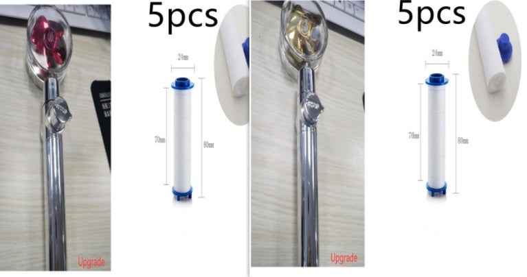 Sarah Express Turbo Propeller Shower Head - 360° High Pressure Water Saving Rainfall Showerhead Set7