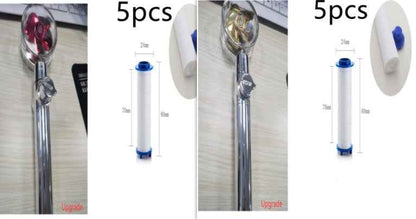 Sarah Express Turbo Propeller Shower Head - 360° High Pressure Water Saving Rainfall Showerhead Set7