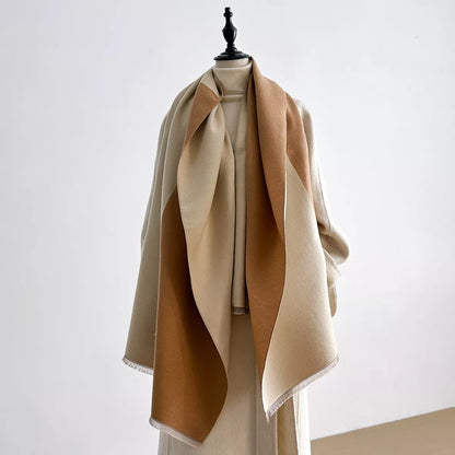 Sarah Express Women's Two-Tone Raw Hem Scarf Dust Storm One Size