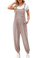 Sarah Express Women's Sleeveless Jumpsuit Wide Leg Casual Romper with Pockets