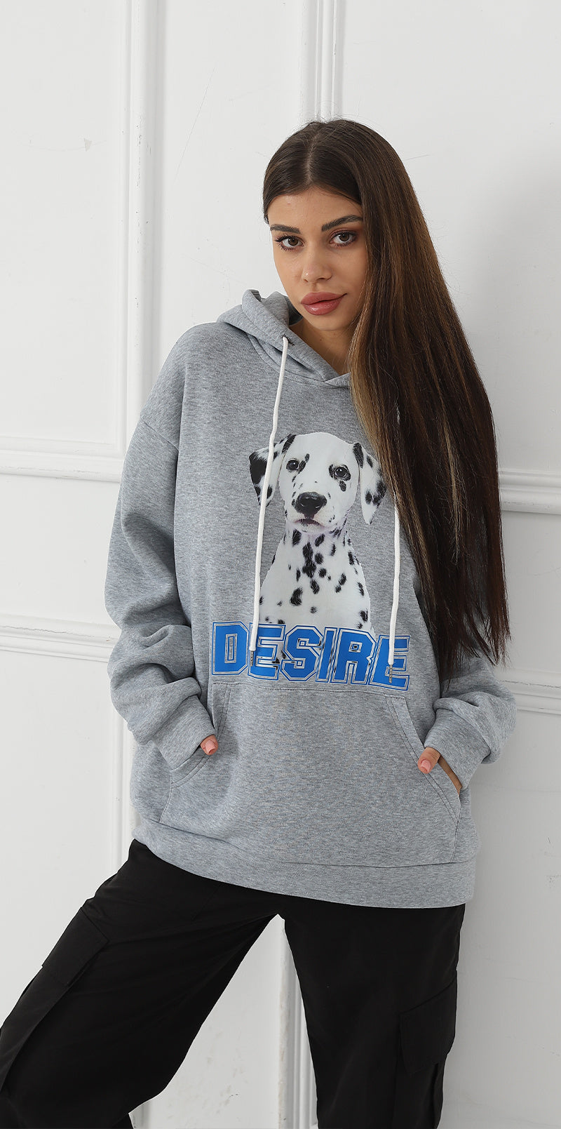 Sarah Express Women's Printed Long Sleeve Hoodie Sweatshirt - Casual Pullover Top