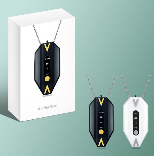 Sarah Express Portable Wearable Air Purifier Necklace - Rechargeable Negative Ion Generator with Adjustable Modes