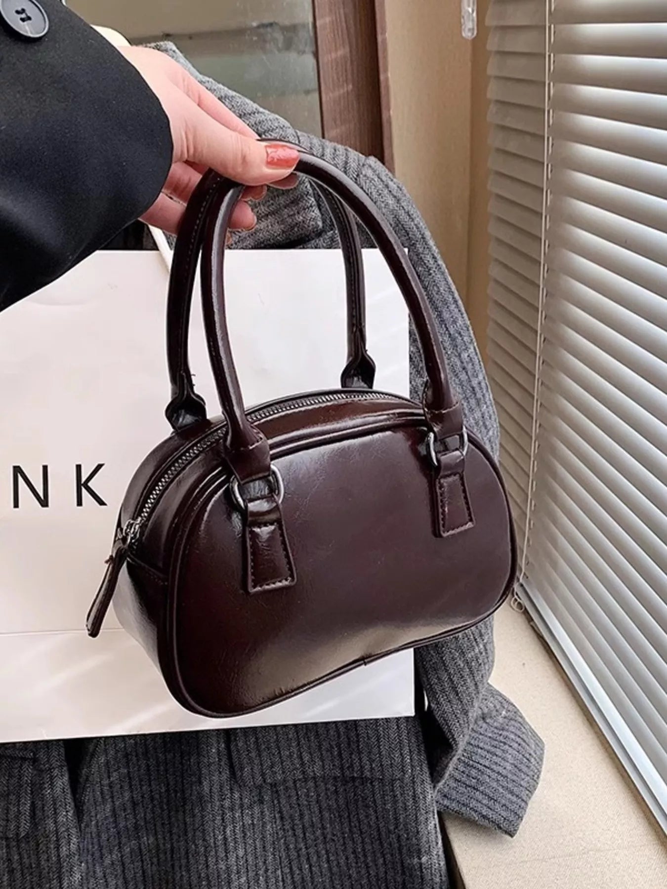 Sarah Express Women's Mini Top Handle Crossbody Bag - PU Leather