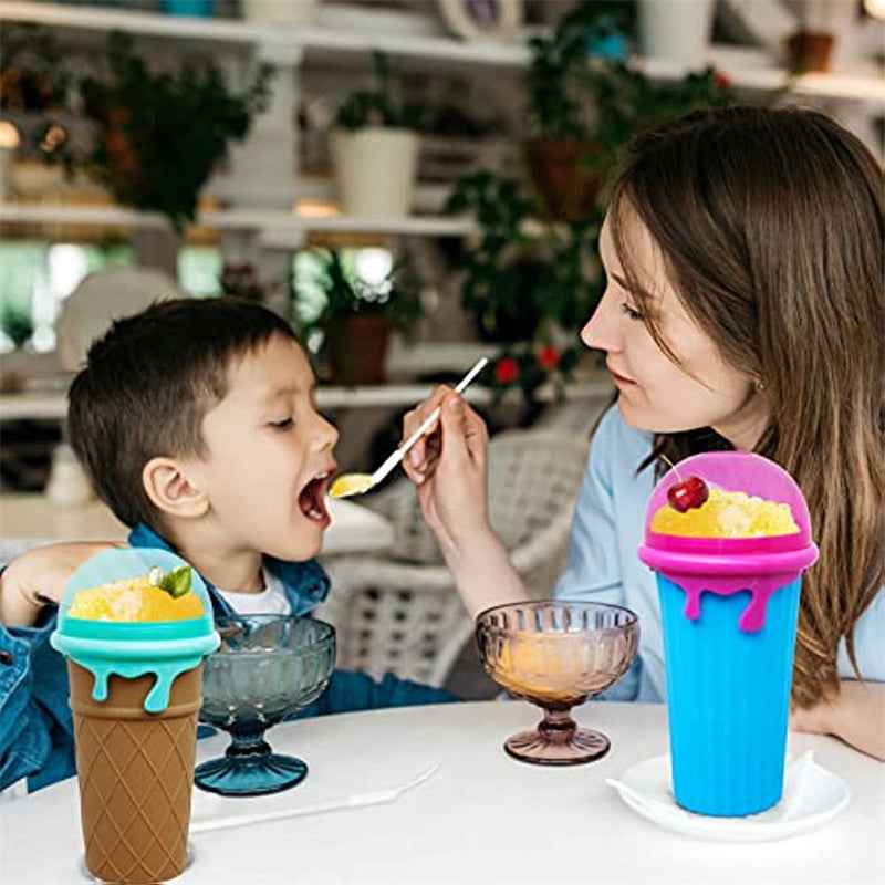 Sarah Express Quick-Freeze Slushy Maker Cup - 500ml Homemade Smoothie & Slush Ice Cream Maker