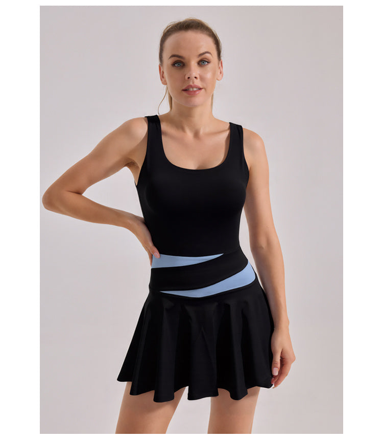 Sarah Express Women's High-Stretch Bodycon Mini Dress Anti-Ride-Up Athletic Sporty Summer Dress
