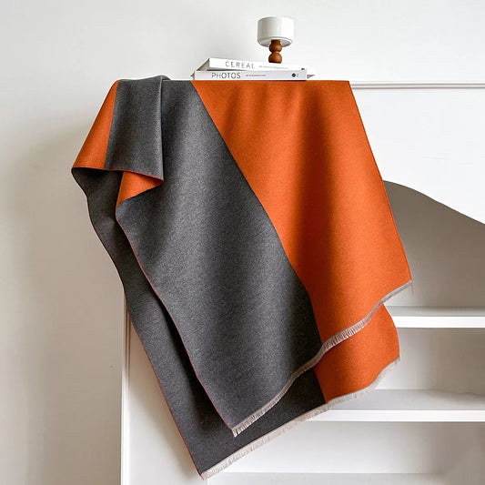 Sarah Express Women's Two-Tone Raw Hem Scarf