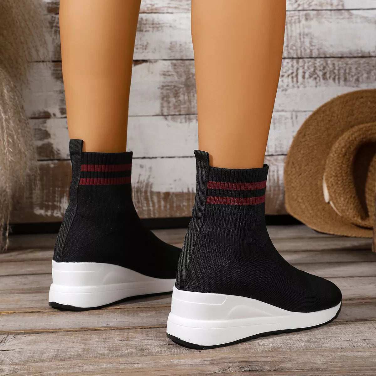 Sarah Express Women's Breathable Mesh Ankle Boots - Mid Heel Casual Boots