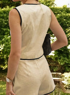 Fashion Trend Polyester Fiber Women's Top Set