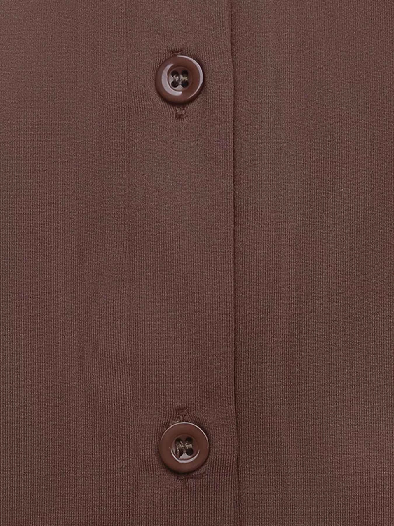 Sarah Express Women's Long Sleeve Button Front Bodysuit