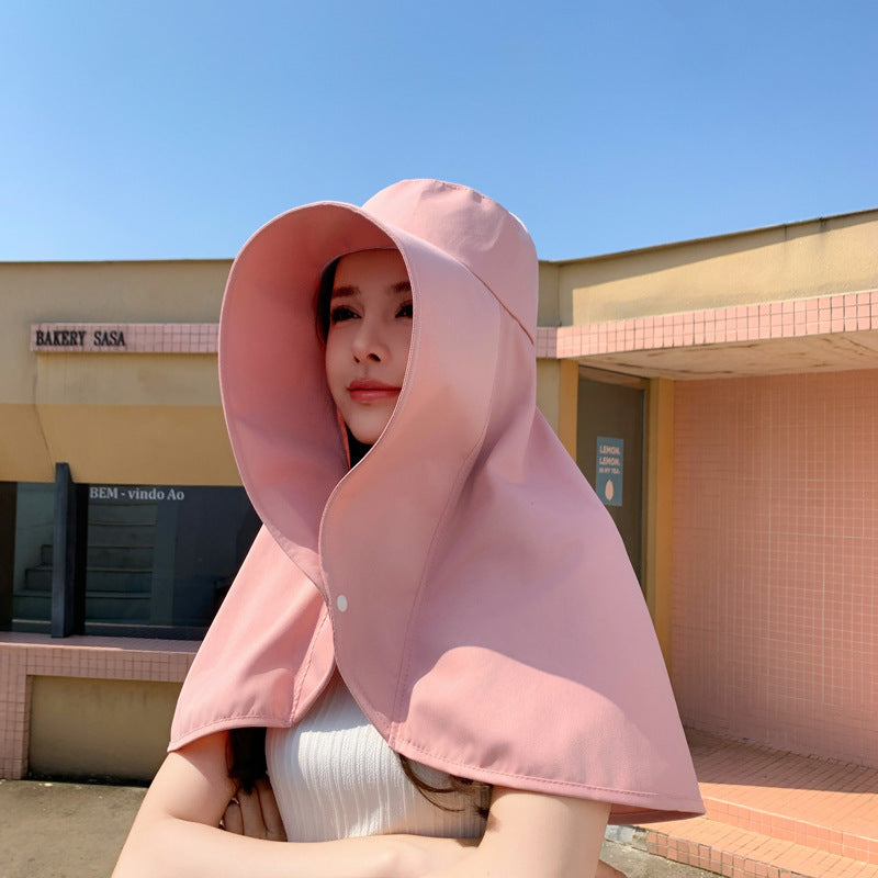 Sarah Express Sun Protection Hat Neck Shawl Coverage Dome Style