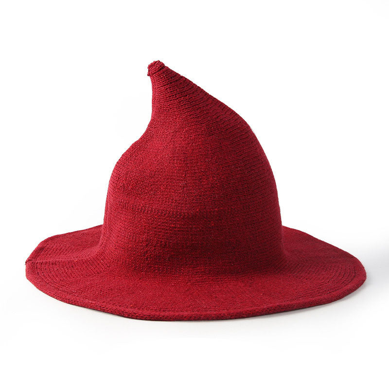 Sarah Express Wool Witch Wizard Hat Wide Brim High Crown Hand-Painted