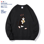 Sarah Express Women's Solid Color Graphic Print Hoodie Long Sleeve Casual Fall Winter Sweatshirt