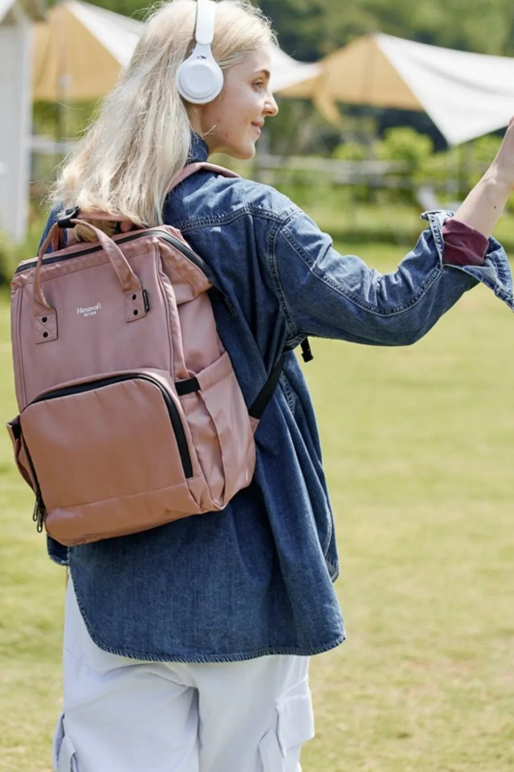 Sarah Express Waterproof Anti-Theft Nylon Backpack Diaper Bag