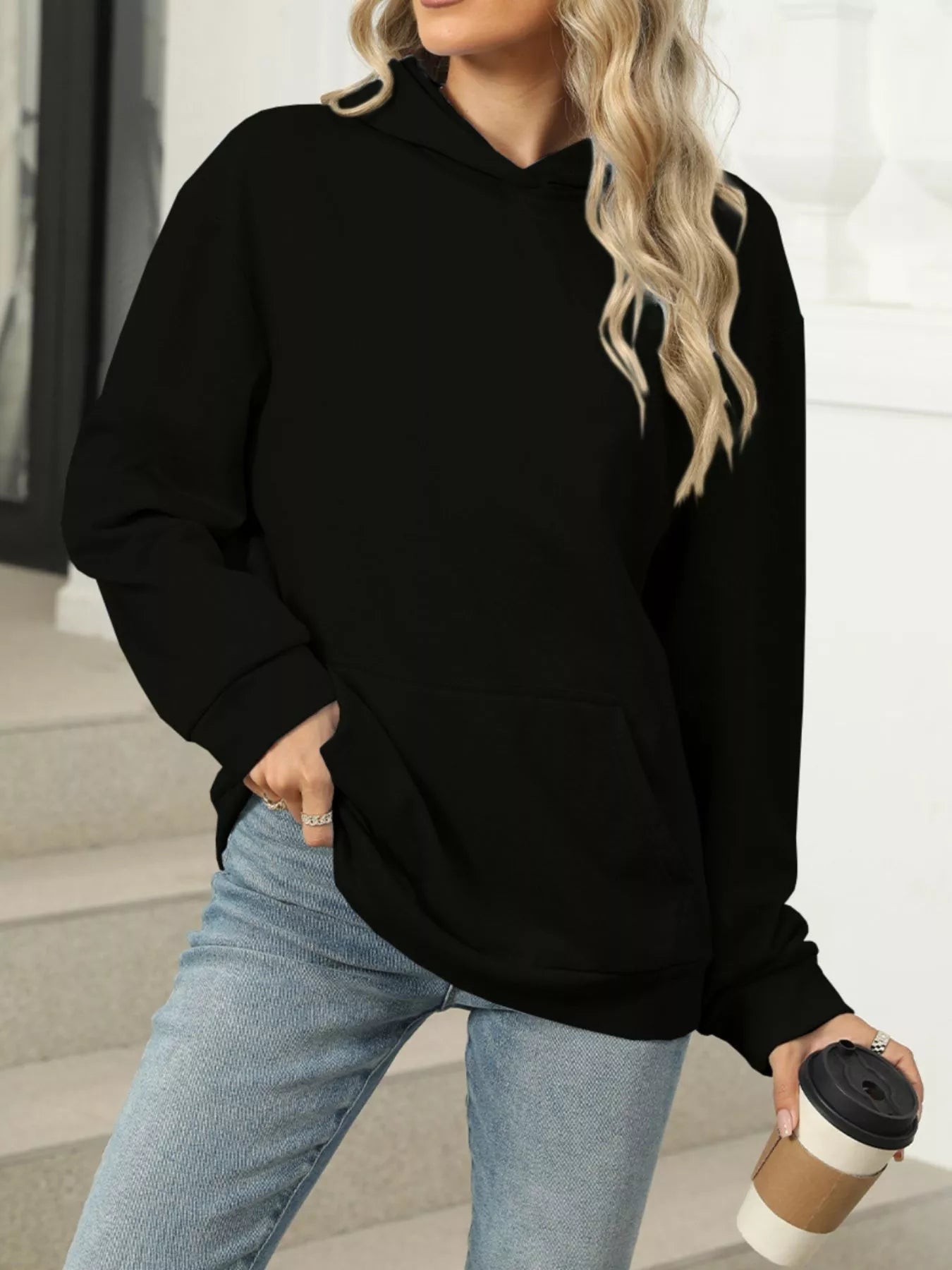 Sarah Express Women's Kangaroo Pocket Long Sleeve Hoodie