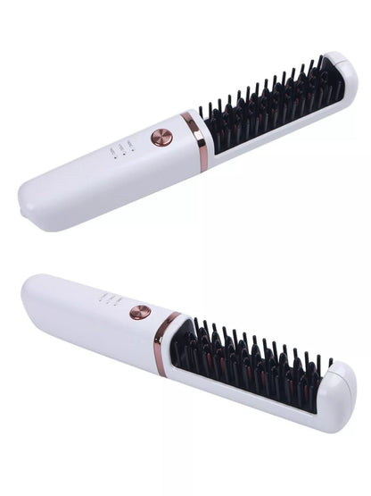 Sarah Express 2-in-1 Heated Straightening Comb - Portable Hair Straightener & Curler