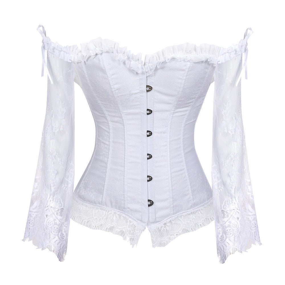 Sarah Express Lace Long Sleeve Fitted Top Seamless Ultra Thin Luxury Detail