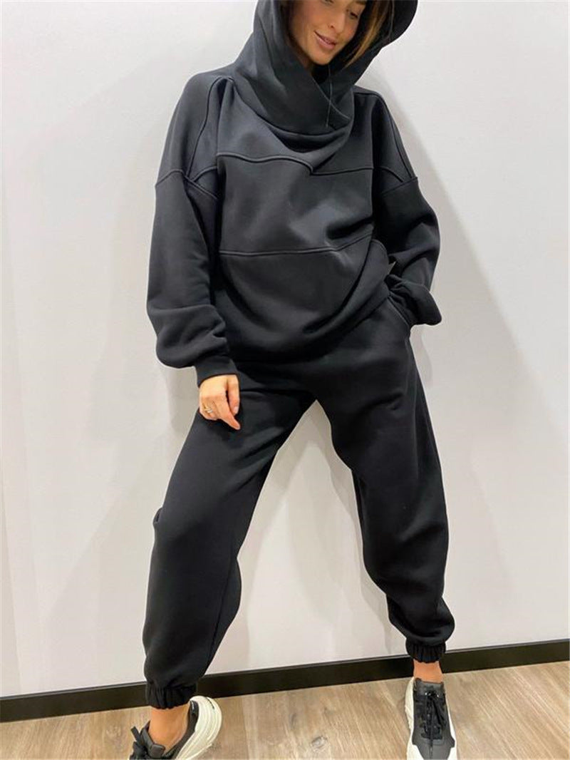 Sarah Express Women's Sweater Fleece & Pants Set - Casual Two-Piece Loungewear Tracksuit