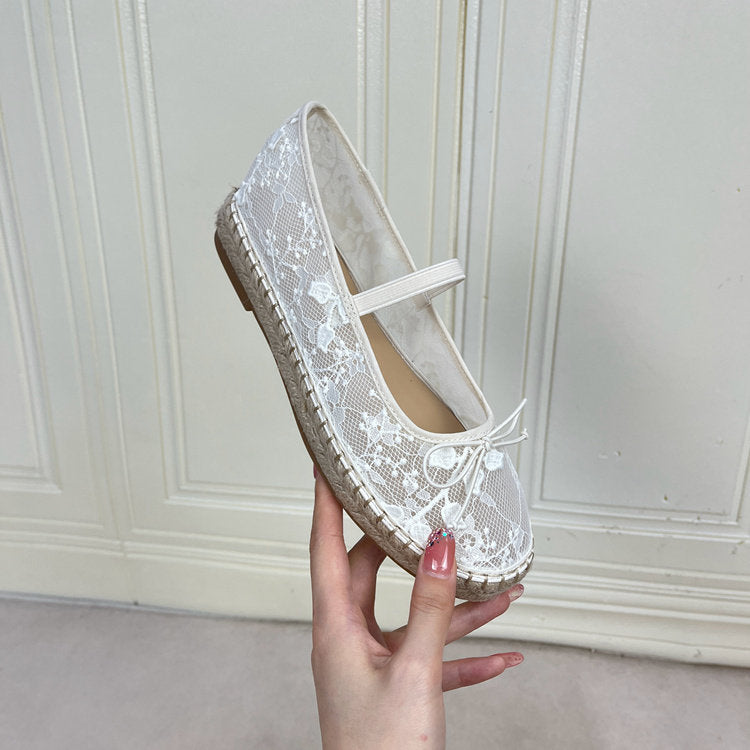 Sarah Express Women's Round Toe Mesh Chunky Sole Sneakers – White Low-Top Shoes