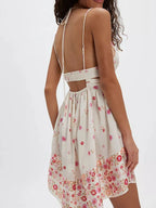 Sarah Express Women's Floral Print Cutout Cami Dress