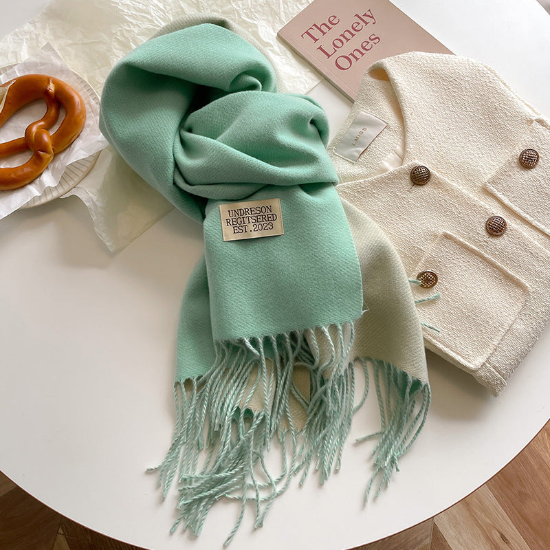 Sarah Express Women's Double-Sided Cashmere-Feel Scarf Winter Warm Oversized Wrap Fall Winter Casual