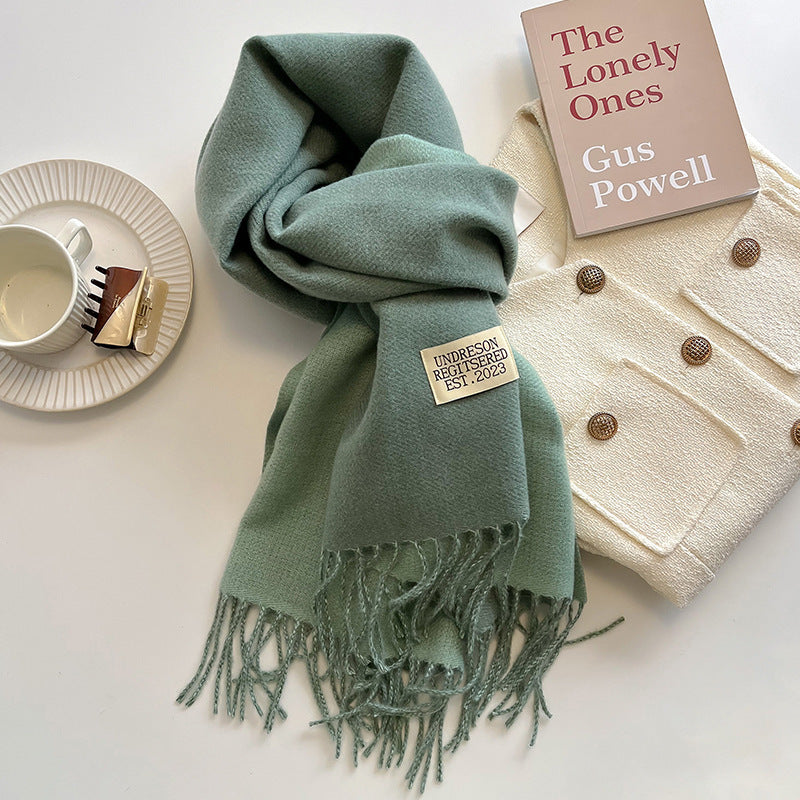 Sarah Express Women's Double-Sided Cashmere-Feel Scarf Winter Warm Oversized Wrap Fall Winter Casual