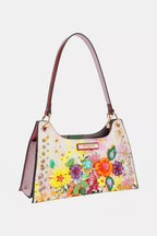 Sarah Express Women's Dreams Blossom Shoulder Bag - Vegan Leather Floral Embellished Handbag