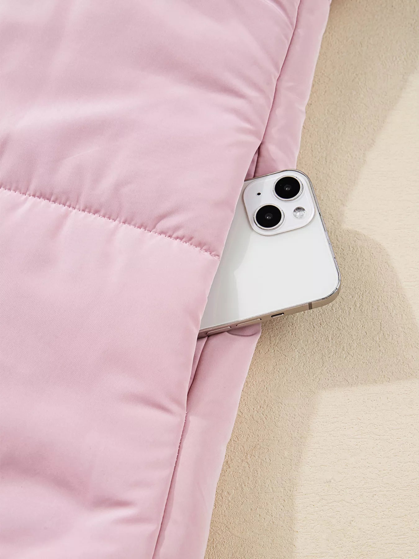 Sarah Express Women's Stand Neck Flutter Sleeve Snap Button Puffer Vest