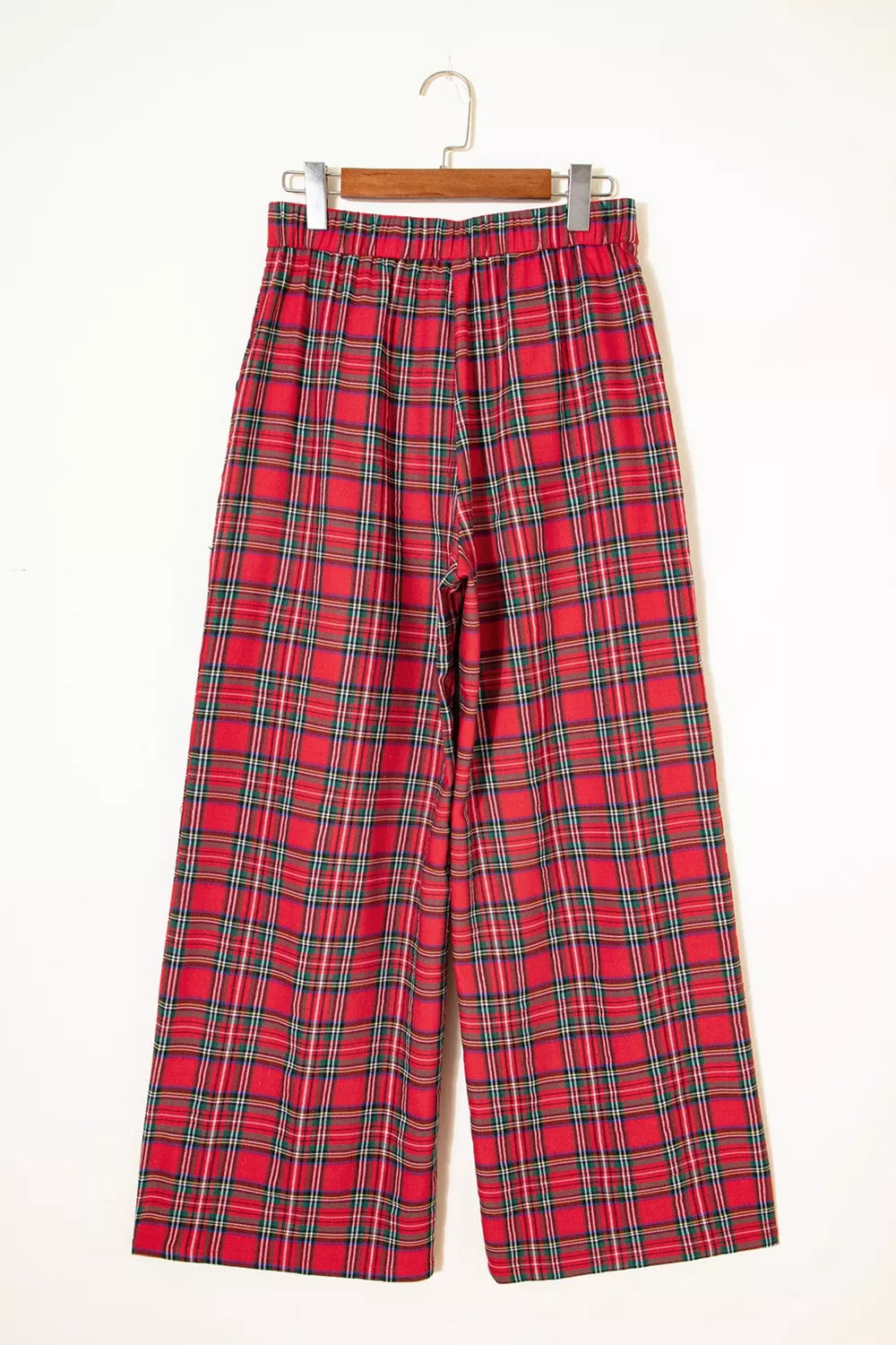 Sarah Express Women's Plaid Wide-Leg Pants