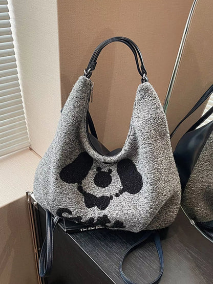 Sarah Express Dog Print Convertible Handbag Backpack