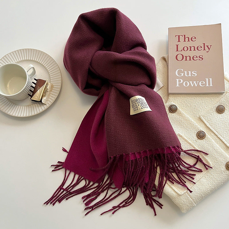 Sarah Express Women's Double-Sided Cashmere-Feel Scarf Winter Warm Oversized Wrap Fall Winter Casual