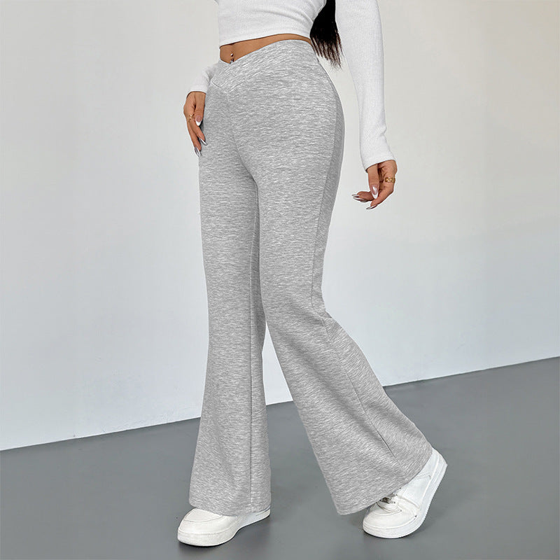 Sarah Express Women's Slim Fit Bootcut Trousers Viscose Blend Stretch Casual Pants