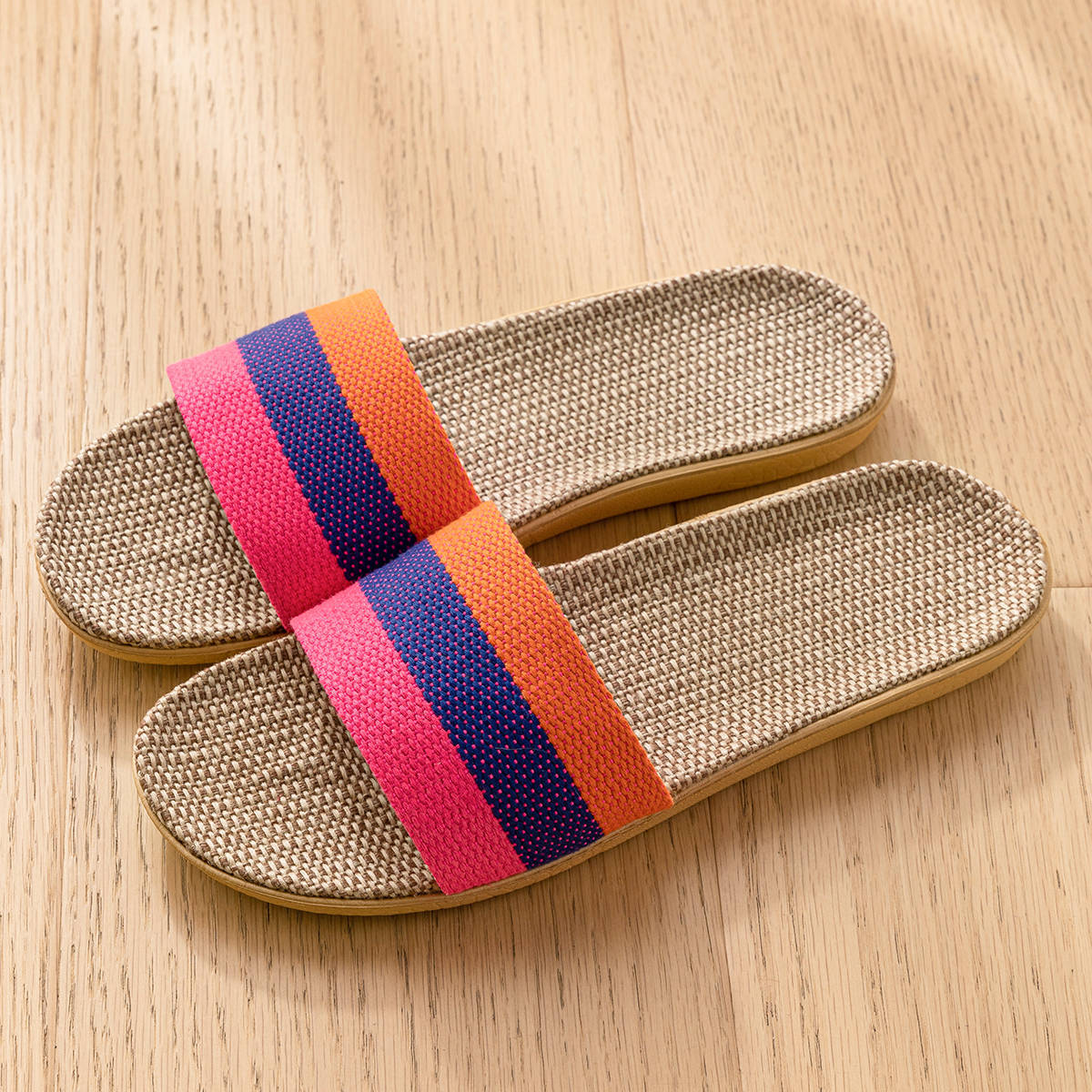 Sarah Express Breathable Linen Slippers - Deodorizing Sweat-Absorbing Indoor Outdoor Slides Purple