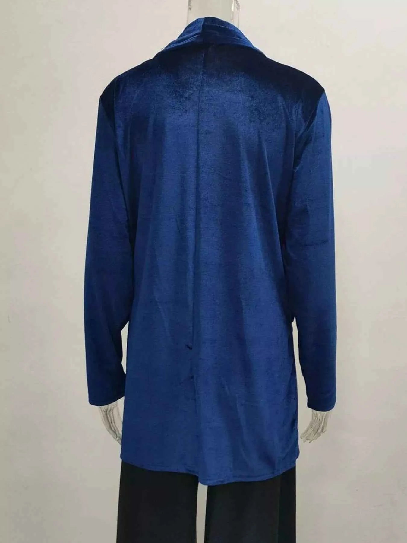 Sarah Express Women's Velvet One Button Blazer Jacket - Elegant Outerwear