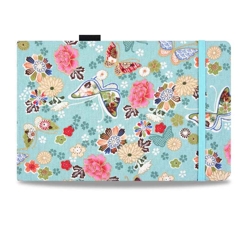 Sarah Express Premium Handmade Watercolor Sketchbook - 40 Sheets Cotton Linen Cover Art Journal Green 20x13.5cm