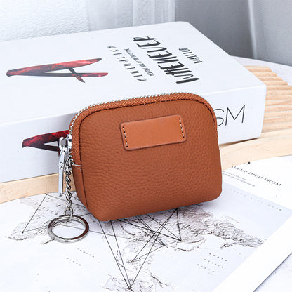 Sarah Express Mini Genuine Leather Wallet for Women – Slim Compact Bifold Card Holder Brown