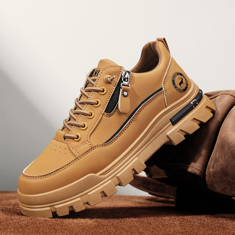 Sarah Express Versatile Mens Chunky Soled Sneakers Khaki