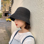 Sarah Express Women's Straw Beach Hat Sun Protection Bucket Hat Breathable Dome Crown Summer Accessory