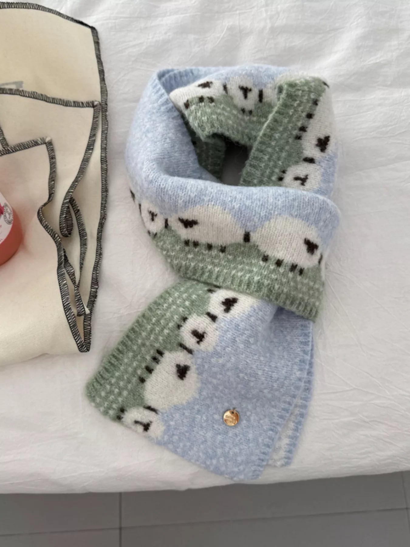 Sarah Express Women's Sheep Pattern Knitted Scarf